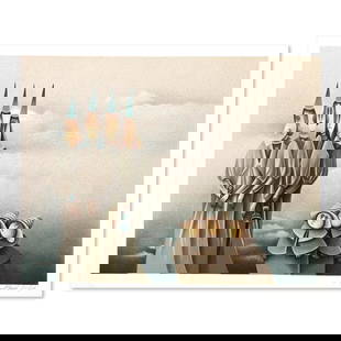 Untitled by Yoresh Avigail: This is a limited edition serigraph on paper by Avigail Yoresh. The piece comes hand signed by the artist numbered and with a letter of authenticity. Measures approximately 12" x 16".