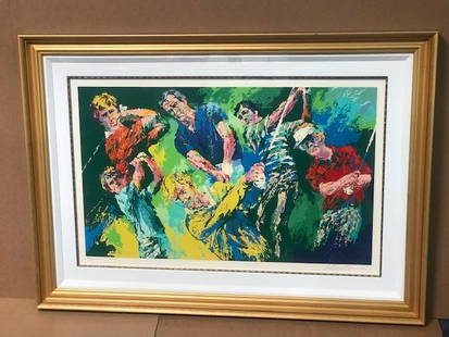 Golf Winners by LeRoy Neiman: Golf Winners by LeRoy Neiman - Hand signed by LeRoy Neiman - Limited Edition Serigraph #460 of 500 - Framed size = 39" x 54"