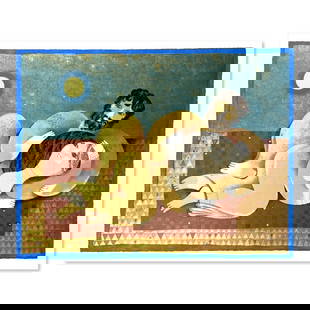 Untitled by Briss Samy: This is a limited edition serigraph on paper by Samy Briss. The piece comes hand signed by the artist numbered and with a letter of authenticity. Measures approximately 17" x 22.5".