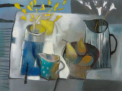 Good Day By Azarin: Superb original acrylic on canvas. Hand signed by Azarin. This artwork comes in a beautiful frame ready to hang. Art 48x36