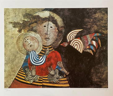 Graciela Boulanger "Mother and Child": Graciela Boulanger "Mother and Child" Hand Signed and Numbered Limited Edition Lithograph Dimensions: 11.5 x 15 inches (Note: edition number received may differ from photo)