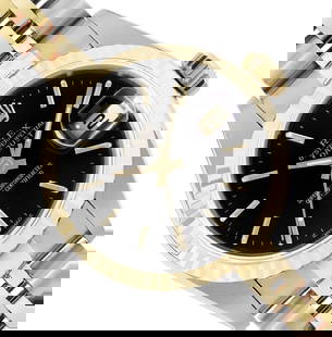 Rolex Ladies 18K Two Tone Gold And Steel Black Index 18K Yellow Gold Fluted Beze: Rolex Ladies Pre Owned Sapphire Quickset 18K Yellow Gold and Stainless Steel Two Tone Datejust Polished Bright with Satin Finish, Serviced & Electronically Tested, Rolex Stainless Steel Case: 26mm, Ro