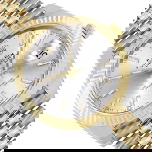 Mens 18K Two Tone Yellow Gold And Stainless Steel Silver Index 41MM Datejust: One Mens Pre Owned 18K Yellow Gold And Stainless Steel Rolex Datejust 41MM Polished, Serviced and Electronically Tested, Rolex Yellow Gold and Stainless Steel Case: 41mm, Rolex Yellow Gold Crown, Role
