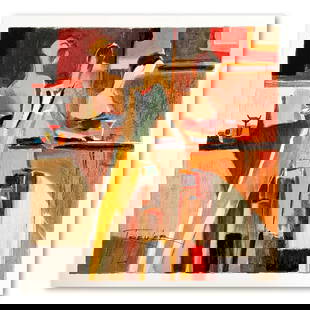 Untitled 7 by Tremler Yuri: This is a limited edition serigraph on paper by Yuri Tremler. It is numbered and hand signed and includes a letter of authenticity. Measures approximately 12" x 11.5" (image).