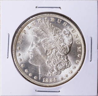 1884-O $1 Morgan Silver Dollar Coin CH BU++: One 1884-O $1 Morgan Silver Dollar Coin CH BU++.