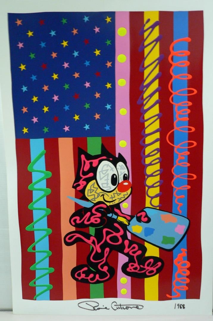ロニー·カトローン　ronnie cutrone 版画　FelixTheCat Ronnie Cutrone Felix The Cat Print