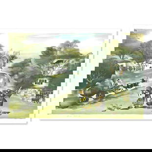 Untitled by Roitman Zina: This is a limited edition serigraph on paper by Zina Roitman. The piece comes hand signed by the artist numbered and with a letter of authenticity. Measures approximately 12" x 18".