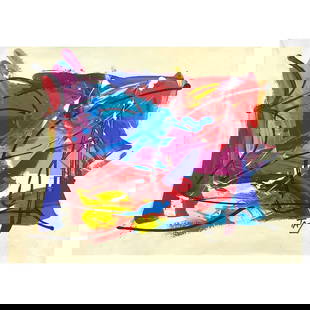 Untitled by Tal Original: This is an original painting on canvas by Inbar Tal, hand signed by the artist. Includes Letter of Authenticity. Measures approx. 18" x 24" (image).