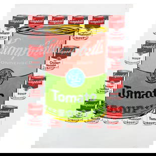 Campbell's Tomato by Steve Kaufman (1960-2010): "Campbell's Tomato" is a limited edition hand pulled silkscreen mixed media on canvas by Andy Warhol protege Steve Kaufman (1960-2010). This piece is numbered and hand signed inverso and includes a le