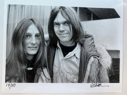 Neil Young and the Cinnamon Girl by Blinder: Neil Young with his Cinnamon girl. Photo by Rolling Stone photographer Elliot Blinder , Boston 1969. 10x8" signed & numbered limited Edition of 50 .