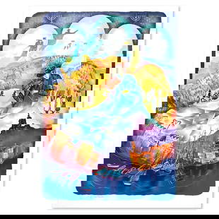 Untitled by Roitman Zina: This is a limited edition serigraph on paper by Zina Roitman. The piece comes hand signed by the artist numbered and with a letter of authenticity. Measures approximately 25.5" x 18".