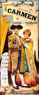 Unknown Artist - Carmen: Artist: Unknown - Title: Carmen - Medium: Fine Art Reproduction Giclee on Canvas - Image Size: Approximately 20 inches x 8.25 inches - Unframed on Unstretched Canvas
