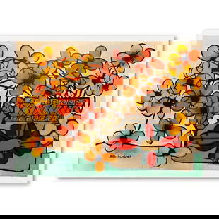 Autumn by Ben-Simhon Avi: "Autumn" is a limited edition serigraph on paper by Ben Simhon. It is numbered and hand signed and includes a letter of authenticity. Measures approximately 20.5" x 28" (image).