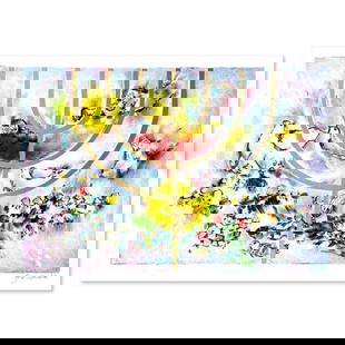 Untitled II by Avram Ben: This is a limited edition on paper by Ben Avram. The piece comes hand signed by the artist numbered and with a letter of authenticity. Measures approximately 14" x 21".