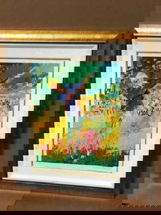 Jack Nicklaus by Leroy Neiman: Jack Nicklaus" - Hand signed by the artist, LeRoy Neiman - Limited Edition Serigraph #62 of 300 - Framed size 34" x 40