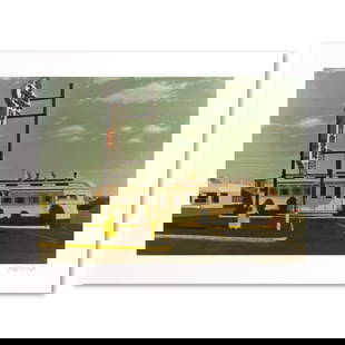 Yankee Clipper by Baeder, John: "Yankee Clipper" is a limited edition silkscreen on somerset paper by John Baeder, numbered and hand signed by the artist. Includes Letter of Authenticity. Measures approx. 30" x 22" (border); 24" x 1