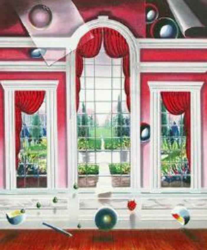The Red Room AP by Ferjo: The Red Room AP by Ferjo. Limited Hand Signed Giclee on Paper. Dimensions: 11.5 x 11.8. Excellent Condition.