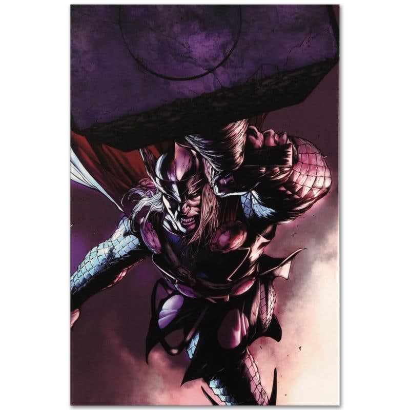 Thor #7 by Marvel Comics: A piece of comic book history this limited edition from original art by Marko Djurdjevic depicts the heroic Thor. Marko Djurdjevic was discovered by Marvel after posting a series of re-designs for pop