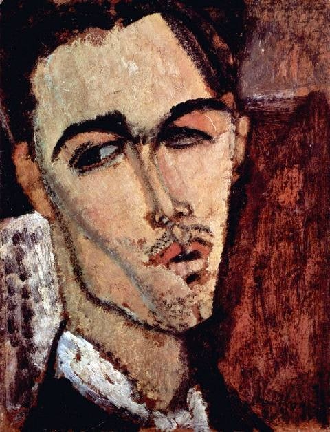 Amedeo Modigliani - Portrait of Celso Laga: Artist : Amedeo Modigliani - Title: Portrait of Celso Laga - Medium: Fine Art Reproduction Giclee on Canvas - Image Size: Approximately 20 inches x 15.25 inches - Unframed on Unstretched Canvas - Biog
