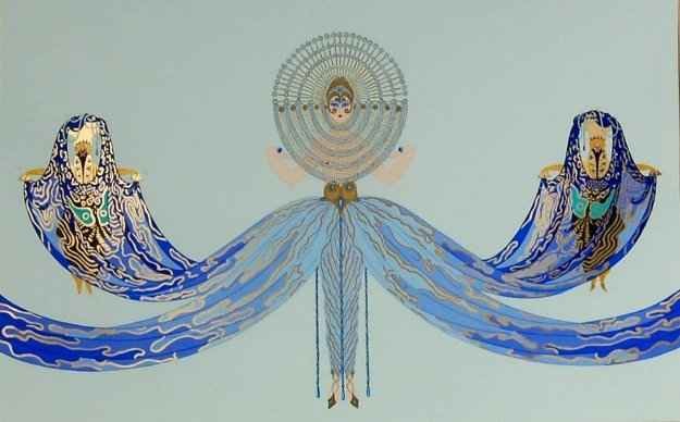 MEDITERRANEE (Matted) by ERTE: MEDITERRANEE (Matted) by ERTE. Limited Hand Signed Serigraph Matted. Dimensions: 19 x 28. Very Good Condition.