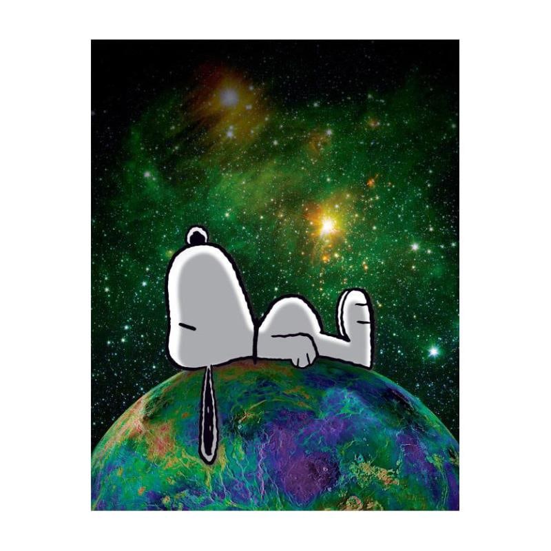 On Top of the World by Peanuts,: A beautiful edition combining the artwork of Schulz, with an official photograph from the NASA archives. Credited University of Wisconsin. You won't be able to stop looking at this stunning piece once
