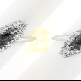 NEW 18k & 14k Gold GIA Fancy Dark Yellow Brown Solitaire w/ Diamond Halo Ring