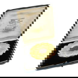 18K Gold & Platinum Ruby & Diamond Hammered Textured LARGE Flower Pendant Brooch