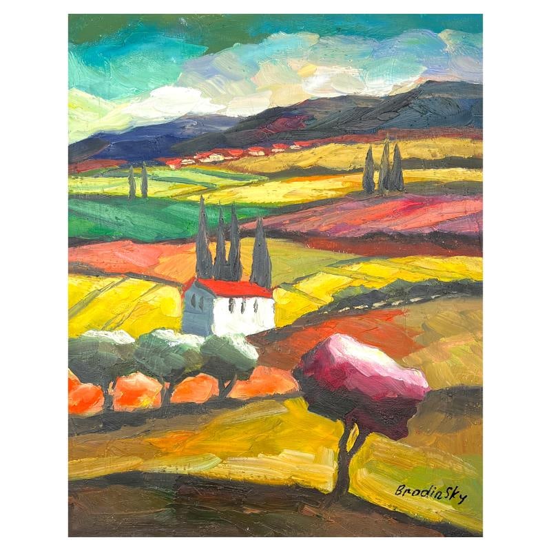 Untitled by Brodinsky Original: This is an original painting oil on canvas by Slava Brodinsky. Hand signed by the artist, this piece comes with a letter of authenticity. Measures approximately 20" x 16" (image).