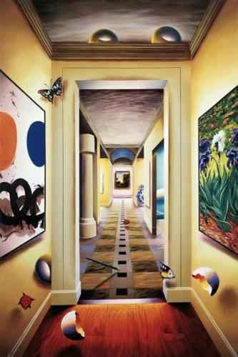 Peaceful Hallway AP by Ferjo: Peaceful Hallway AP by Ferjo. Limited Hand Signed Giclee on canvas. Dimensions: 30 x 20. Excellent Condition.