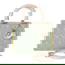 Christian Dior Tricolor Cannage Quilted Lambskin Leather Medium Lady Dior Handba