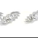 New 14k White Gold 0.26 ctw Martini Bezel Round Brilliant Diamond Stud Earrings