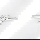 Vintage 14k White Gold High Quality Round Prong Cubic Zirconia Cz Solitaire Ring