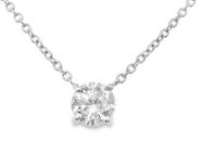 0.93 ct. Diamond Solitaire Necklace - 14KT White Gold