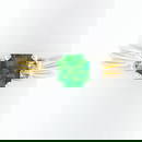 14k TT Gold 1.08 ctw Three Stone Emerald Solitaire & Princess Diamond Accent Rin