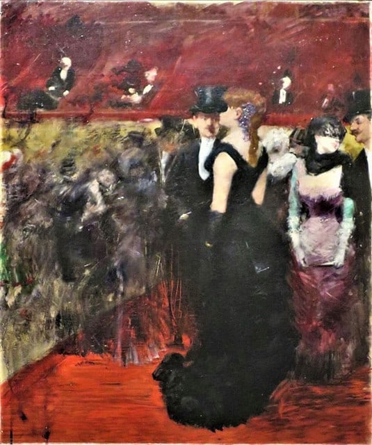 Jean-Louis Forain - Paris Opera: Artist: Jean-Louis Forain - Title: Paris Opera - Medium: Fine Art Reproduction Giclee on Canvas - Image Size: Approximately 20 inches x 16.75 inches - Unframed on Unstretched Canvas - Biography: Jean-