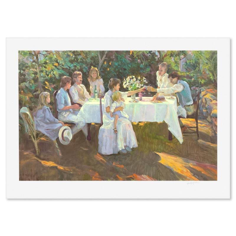 Family Reunion by Hatfield, Don: "Family Reunion" is a limited edition printer's proof serigraph on paper by Don Hatfield, numbered and hand signed by the artist. Includes Letter of Authenticity. Measures approx. 29.5" x 44.5" (borde