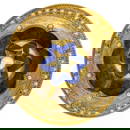 Antique Victorian Etruscan 15k Solid Gold Hair Picture Locket Brooch Pin Pendant