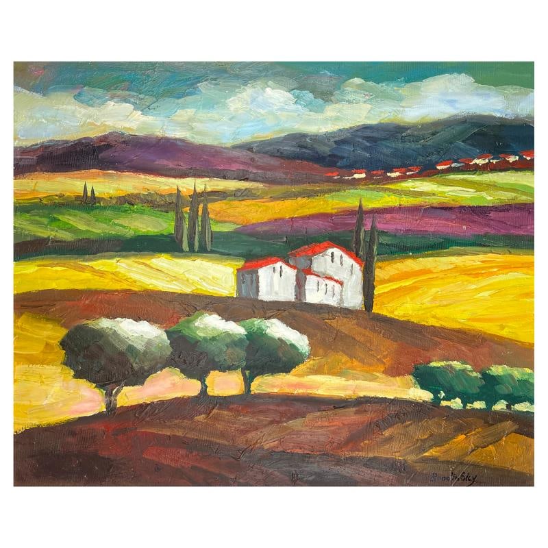 Untitled by Brodinsky Original: This is an original painting oil on canvas by Slava Brodinsky. Hand signed by the artist, this piece comes with a letter of authenticity. Measures approximately 20" x 24" (image).