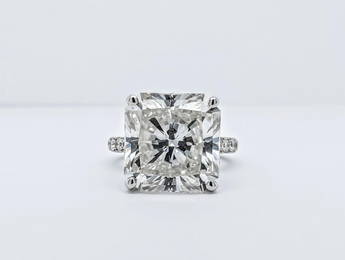 9.37 ct. EGL USA Diamond Wedding Engagement Ring - 18KT White Gold