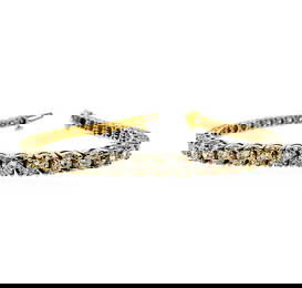 10.07 ctw Diamond Tennis Bracelet - 14KT Yellow Gold