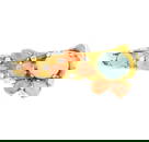 17.82 ctw Turquoise and Pink Coral Bangle Bracelet - 18KT Yellow Gold