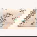 Chanel Classic Beige Multicolor Quilted Canvas Flower Art Print Single Flap Shou