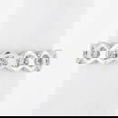 New Platinum 0.52 ctw Round Burnish Set Diamond Stackable Hexagon Shape Band Rin