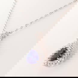 7.70 ctw Tanzanite and 1.34 ctw Diamond Platinum Pendant (GIA CERTIFIED)