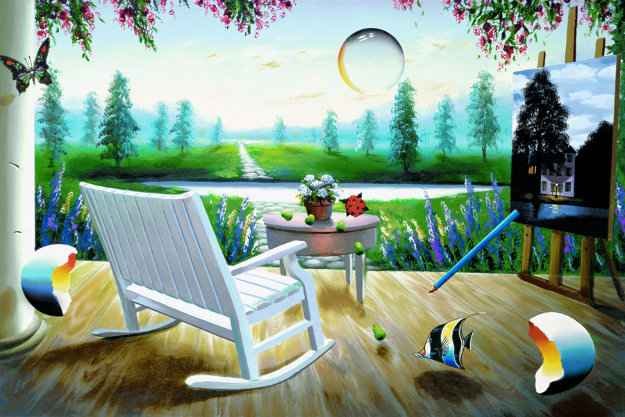 Spring Fantasy by Ferjo: Spring Fantasy by Ferjo. Limited Hand Signed Giclee on canvas. Dimensions: 30 x 20. Excellent Condition.
