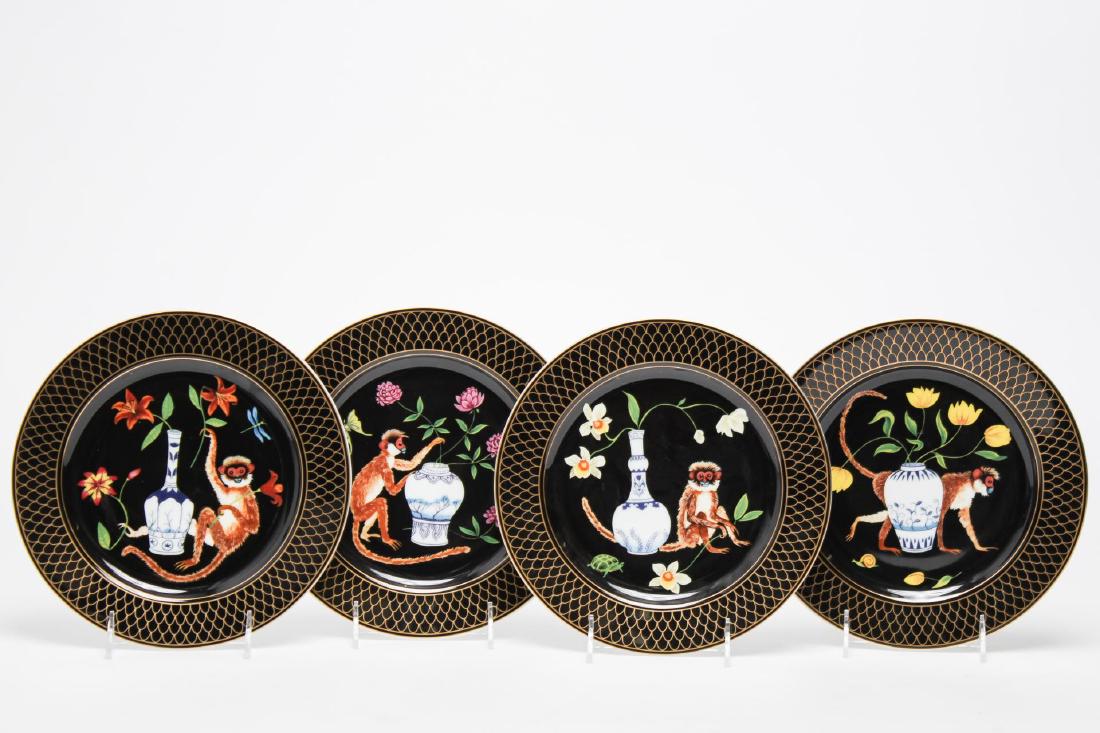 Lynn Chase "Monkey Garden" Porcelain Salad Plates (1 of 7)