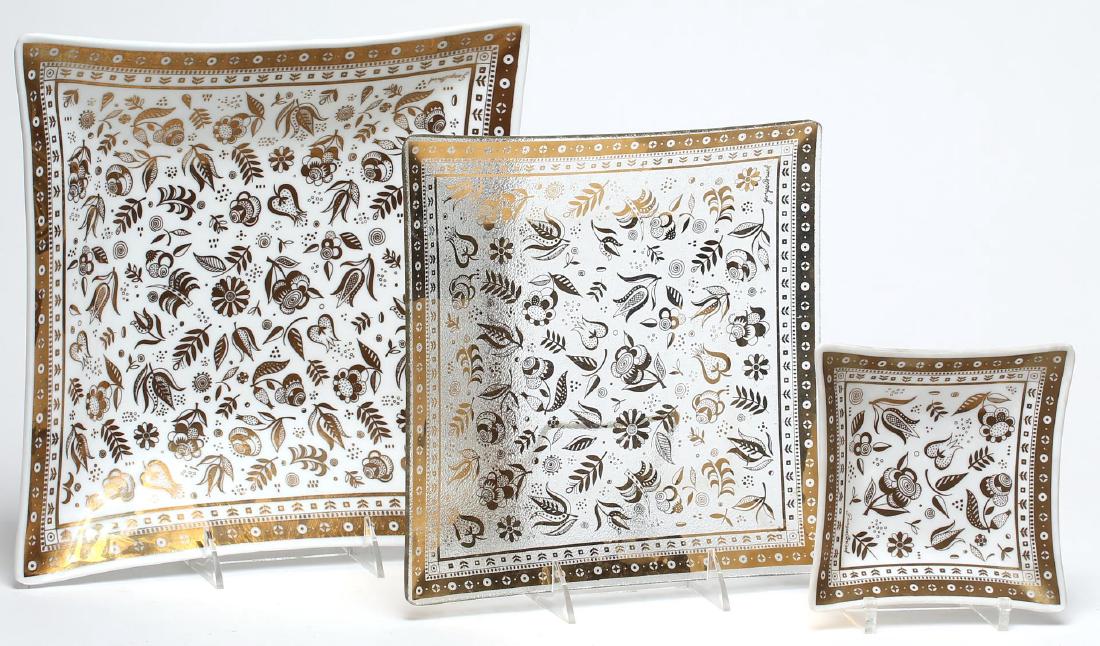 George Briard Glass Mid-Century Serving Trays, 3 (1 of 2)