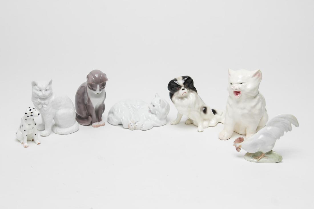 Continental Porcelain Cat & Animal Figurines, 7 (1 of 4)