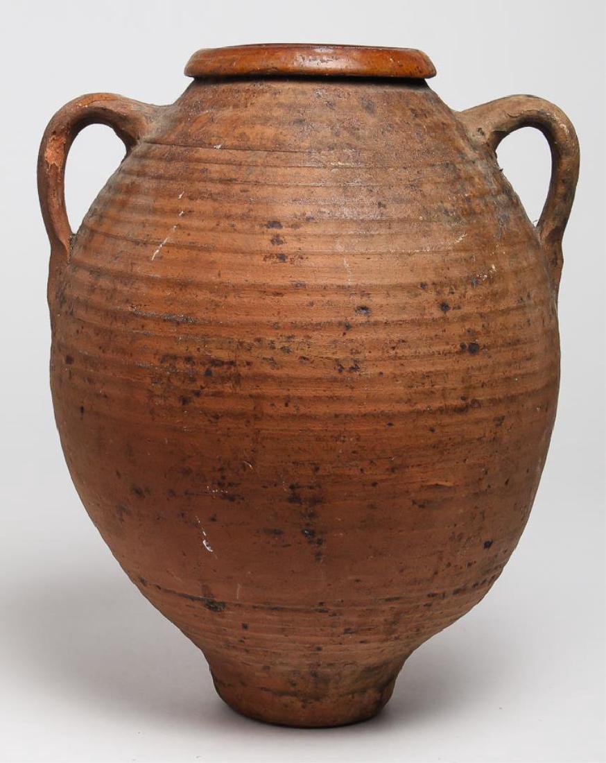 Earthenware Pottery 2-Handled Vase (1 of 4)