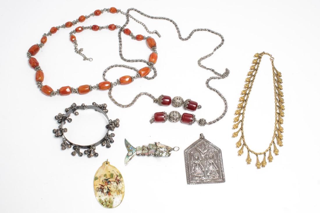 Ethnographic Jewelry, incl. Indian & Silver, 7 Pcs (1 of 6)